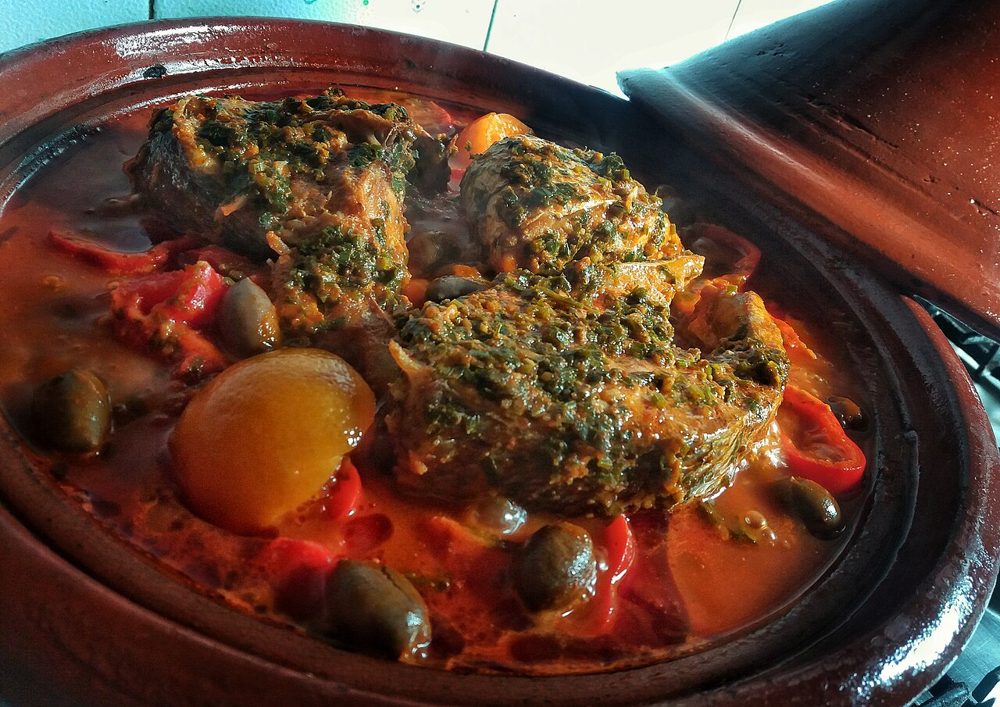 Fisch-Tajine mit Gemüse und Kräutern